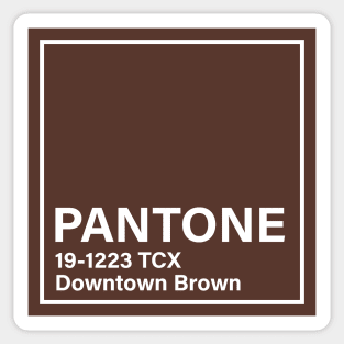 PANTONE 19-1223 TCX Downtown Brown Sticker